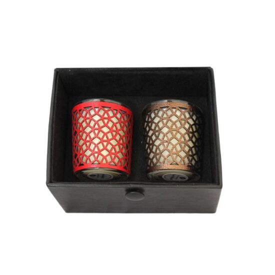 Coffret duo Lether - Coffrets bougies en cuir - Coffret bougie Artisanale Maroc